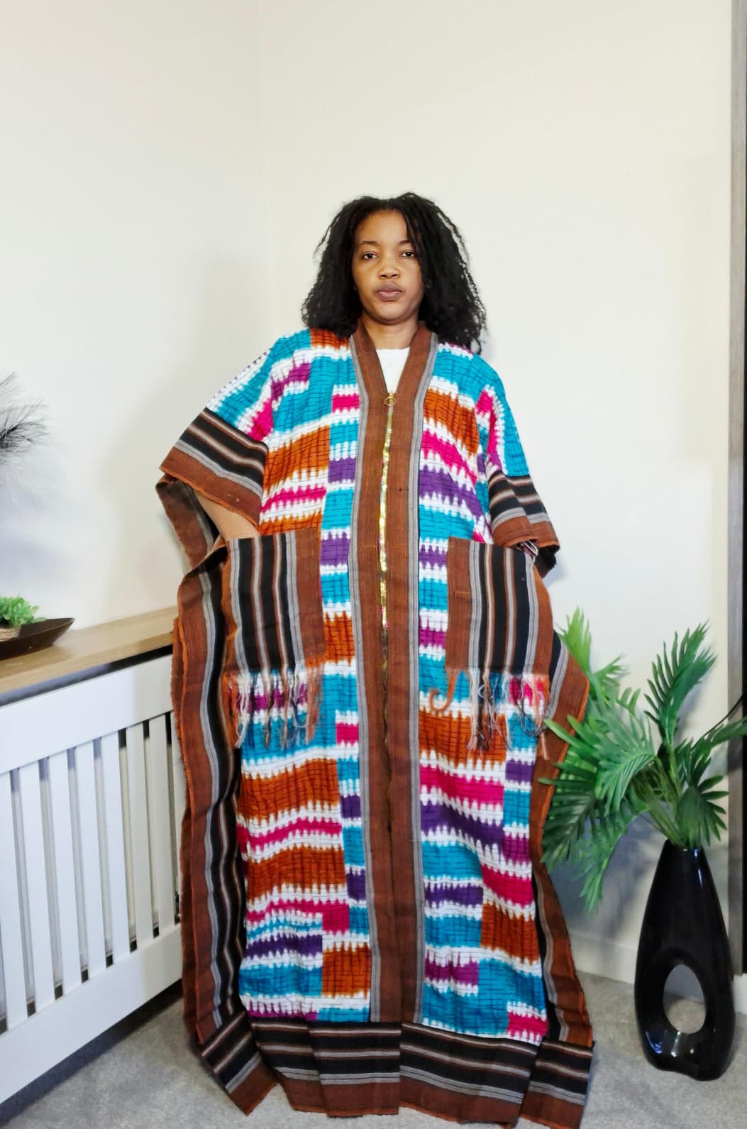 Asoke mix maxi jacket dress