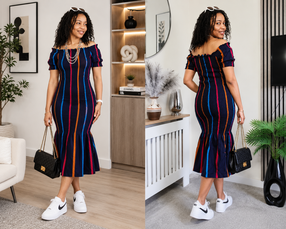 Chic smoky midi dress