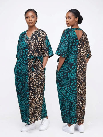 Women colourful free size Abaya with bow and side pockets Onesize plus size dress lightweight polycotton